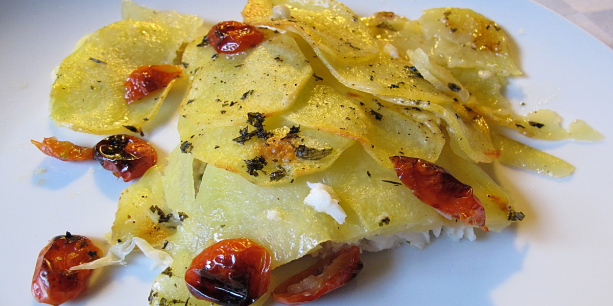 Filetto di rombo in crosta di patate